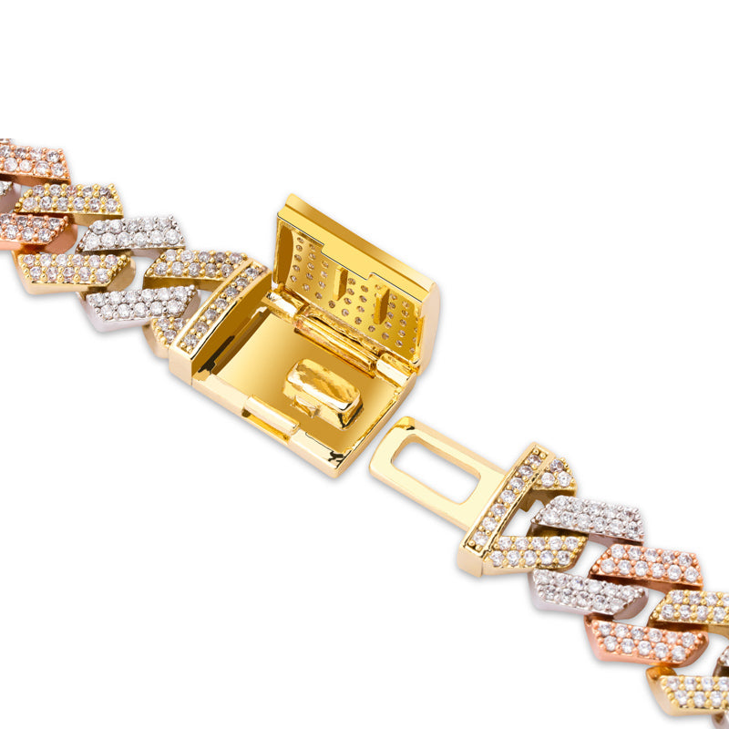 curb cuban link 14mm necklace chain fully iced custom clasp diamond ifandco