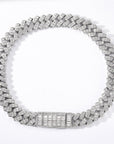 17mm fully iced baguette diamond cuban link necklace chain White Gold yellow gold asap rocky playboi carti lil uzi vert hip hop jewelry custom made