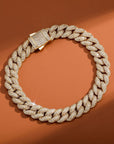 Fully iced 3D Bubble 10mm diamond cuban link necklace chain Yellow Gold high end fine jewelry ifandco jewelers travis scott