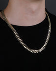 solid special clasp 18mm curb cuban link chain necklace bracelet yellow gold white gold solid silver 925 sterling vermeil