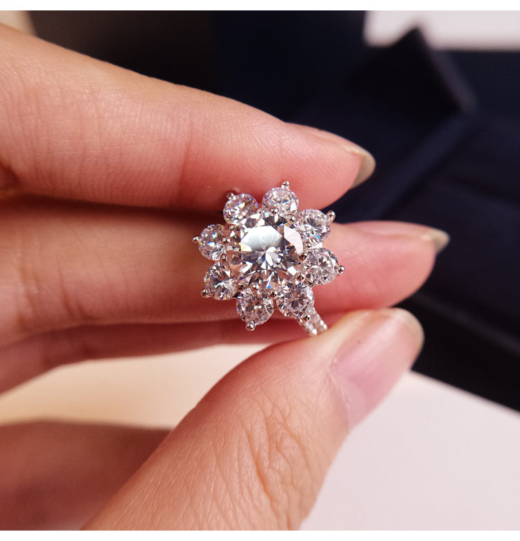 Cushion cut Harry Winston diamond engagement ring with halo – Nina Elle  Jewels