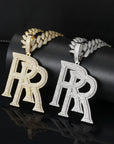 Double RR RoddyRicch diamond pendant & necklace with free matching chain included shopgld ifandco