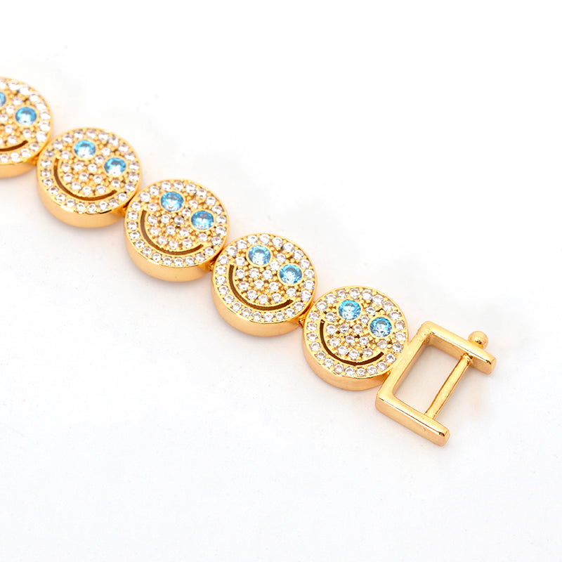 EYEFUNNY smiling face bangle bracelet smiley diamond vvs アイファニー POGGY KIM JONES VIRGIL JBALVIN