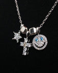 EYEFUNNY smiling face pendant necklace chain diamond vvs アイファニー POGGY KIM JONES VIRGIL JBALVIN