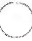 8mm plain cuban link necklace chain solid silver white gold vermil cuban links