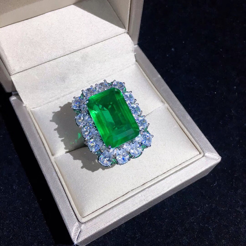 Zambian Emerald Cut Ring engagement rare vvs jeweler diamond tyler the creator playboi carti 
