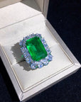 Zambian Emerald Cut Ring engagement rare vvs jeweler diamond tyler the creator playboi carti 