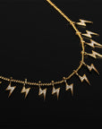Farfetch Eyefunny diamond thunderbolt thunder pendant choker necklace nigo poppy kim jones 