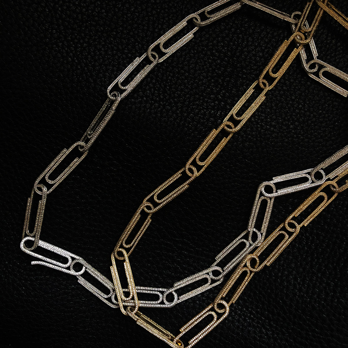 paper clip links jacob &amp; co virgil abloh offwhite alike necklace chain link diamond travis scott silver white gold buy
