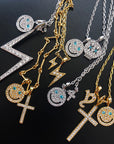 EYEFUNNY smiling face pendant necklace chain diamond vvs アイファニー POGGY KIM JONES VIRGIL JBALVIN