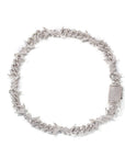 10mm Iced diamond Barbed wire link necklace bacelet chain White Gold yellow gold ifandco