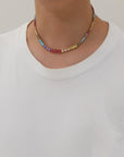 Multicolored and size rainbow tennis links necklace choker hip hop jewelry gld shop icebox ifandco gold gods diamond buy celebrity jewelry accessories