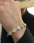 EYEFUNNY smiling face bangle bracelet smiley diamond vvs アイファニー POGGY KIM JONES VIRGIL JBALVIN