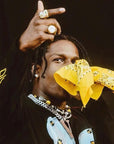 Asap Rocky pearl necklace with beads vlone playboi carti jeweler diamond gold