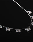 Farfetch Eyefunny diamond butterfly pendant choker necklace 