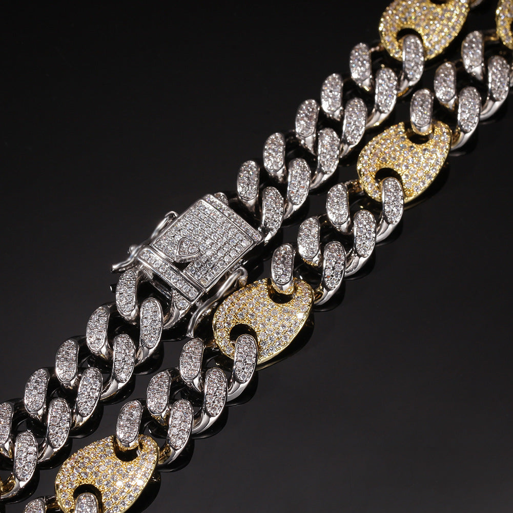 gucci link gg cuban link combo necklace chain diamond gold vvs ifandco shopgld travis scott migos