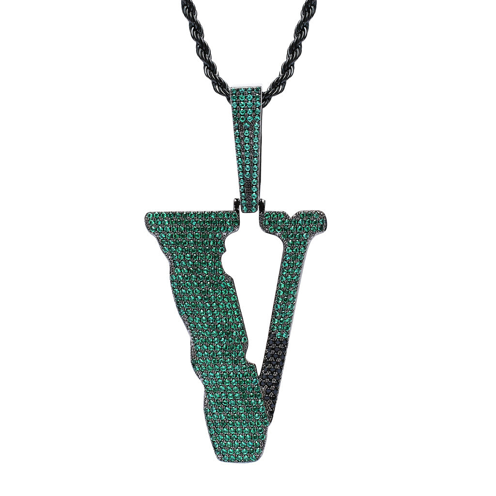 asap bari asap rocky vlone v pendant necklace chain diamond lil uzi vert playboi carti jeweler