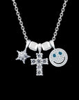 EYEFUNNY smiling face pendant necklace chain diamond vvs アイファニー POGGY KIM JONES VIRGIL JBALVIN