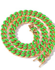 louis vuitton virgil off white inspired alike enamel cuban link necklace chain