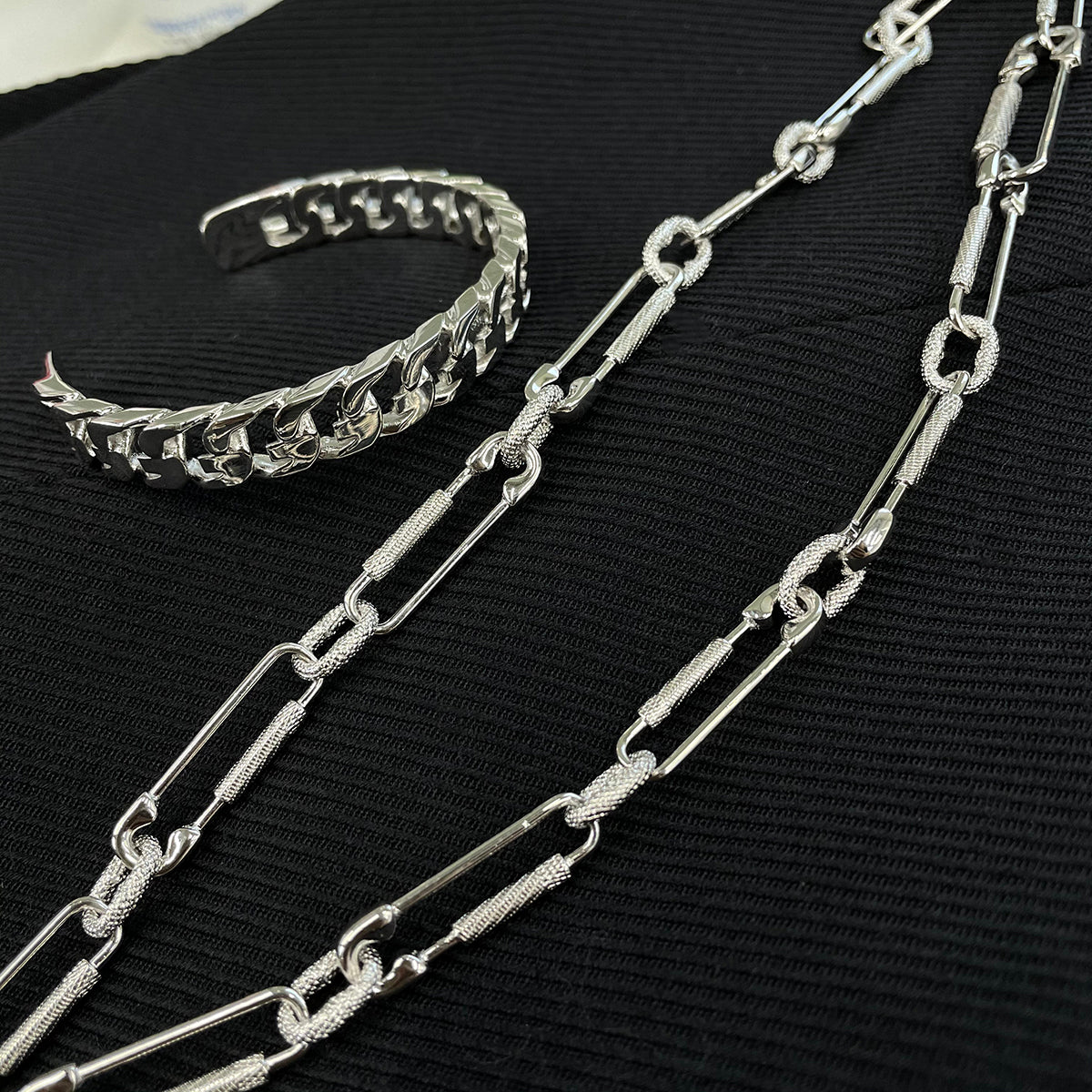 paper clip links jacob &amp; co virgil abloh offwhite alike necklace chain link diamond travis scott silver white gold buy