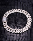 20mm baguette link necklacechain custom clasp white gold diamonds ifandco icebox asaprocky travis scott