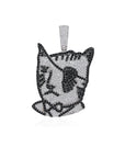 lil uzi vert tattoo cat pendant necklace chain luv free chain diamond vvs ifandco liluzivert