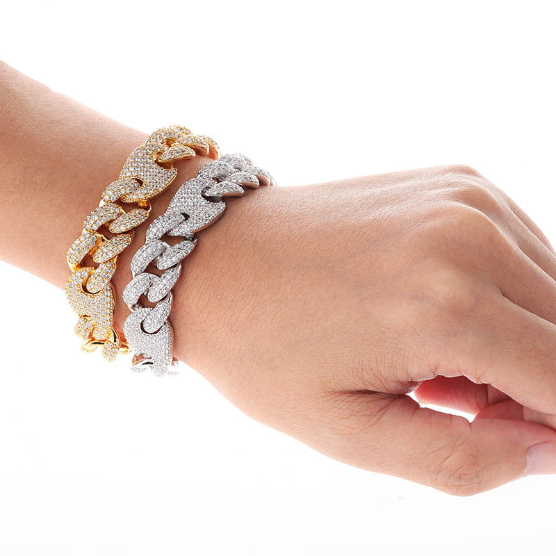 16mm gucci link cuban link combo bracelet custom clasp diamond shopgld gold
