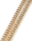 fully iced out 12mm curb cuban link necklace chain in baguette diamond White Gold shopgld
