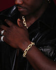 Playboi Carti spiked links necklace cuban link fully iced diamond vvs vlone asap rocky