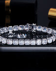 Emerald-Cut Diamond Eternity Line Tennis Bracelet in white gold travis scott