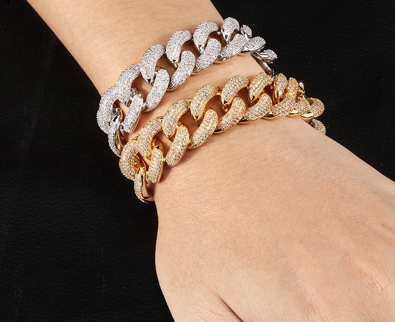 20mm cuban link fully iced micro pave diamond travis scott playboi carti asap rocky ian connor vlone vvs