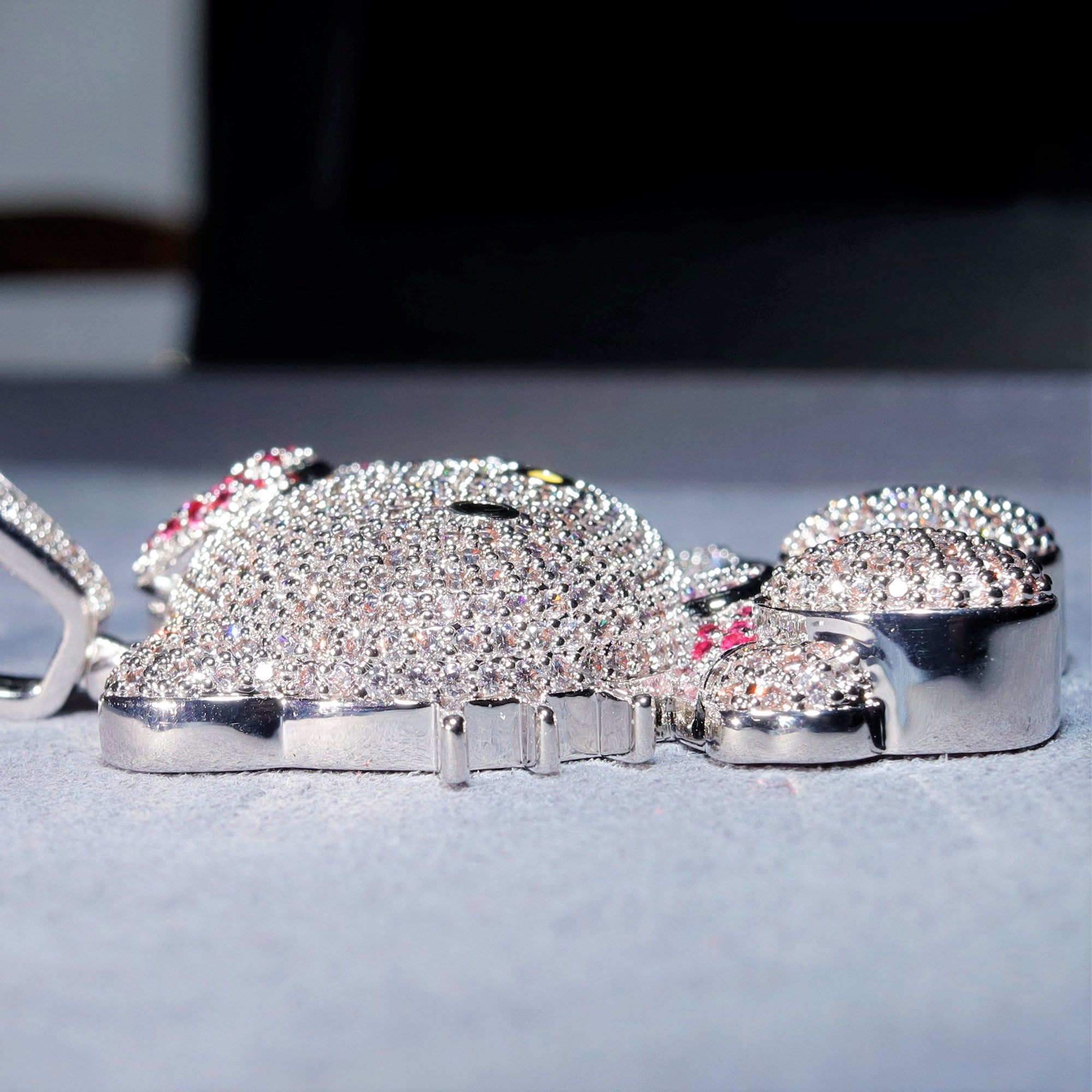 ifnandco custom hello kitty diamond pendant necklace chain iced out ben baller