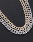 14mm rounded bubble cuban links necklace/bracelet chain 3D diamons vvs ifandco shopgld