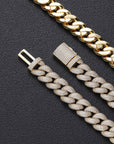14mm rounded bubble cuban links necklace/bracelet chain 3D diamons vvs ifandco shopgld