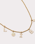 EYEFUNNY smiling face pendant necklace chain diamond vvs アイファニー POGGY KIM JONES VIRGIL JBALVIN