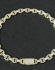 Vintage 13mm C de Cartier double CC baguette necklace cuban link chain interlaced diamond necklace rapper trap music playboi carti 