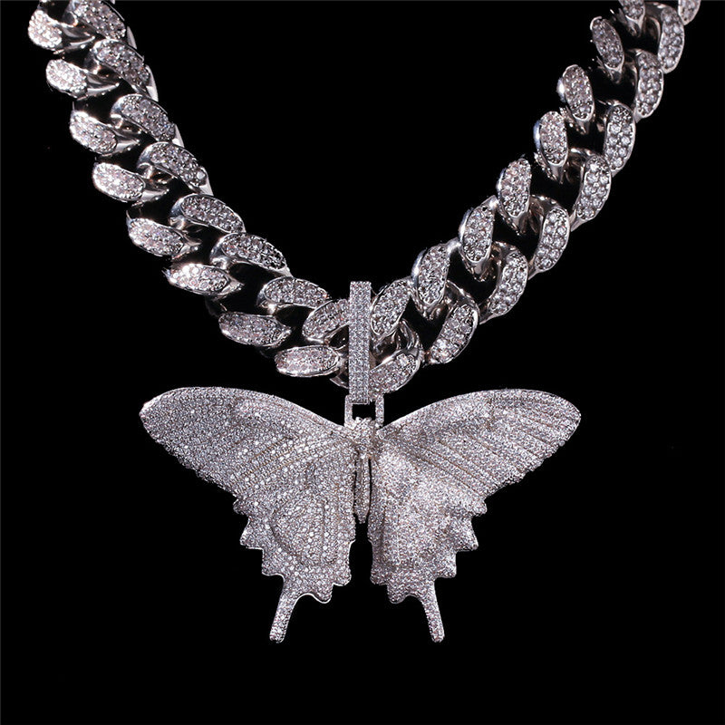 cuban link chian necklace pendant free matching chain affordable hip hop jewelry best gold diamond vvs icebox ifandco