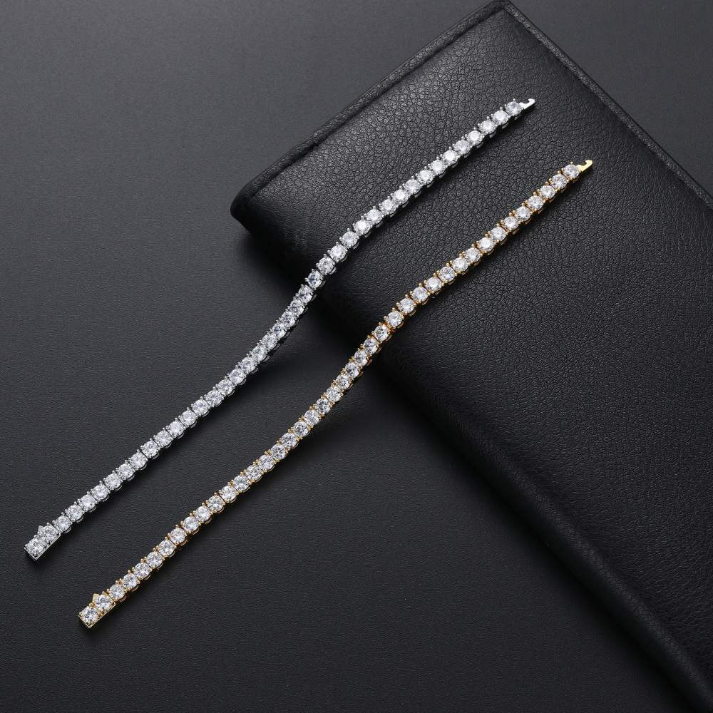 4mm tennis link silver white gold diamond necklace short diamond necklace choker White Gold kylie jenner kardashians fashion nova shein