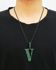 asap bari asap rocky vlone v pendant necklace chain diamond lil uzi vert playboi carti jeweler