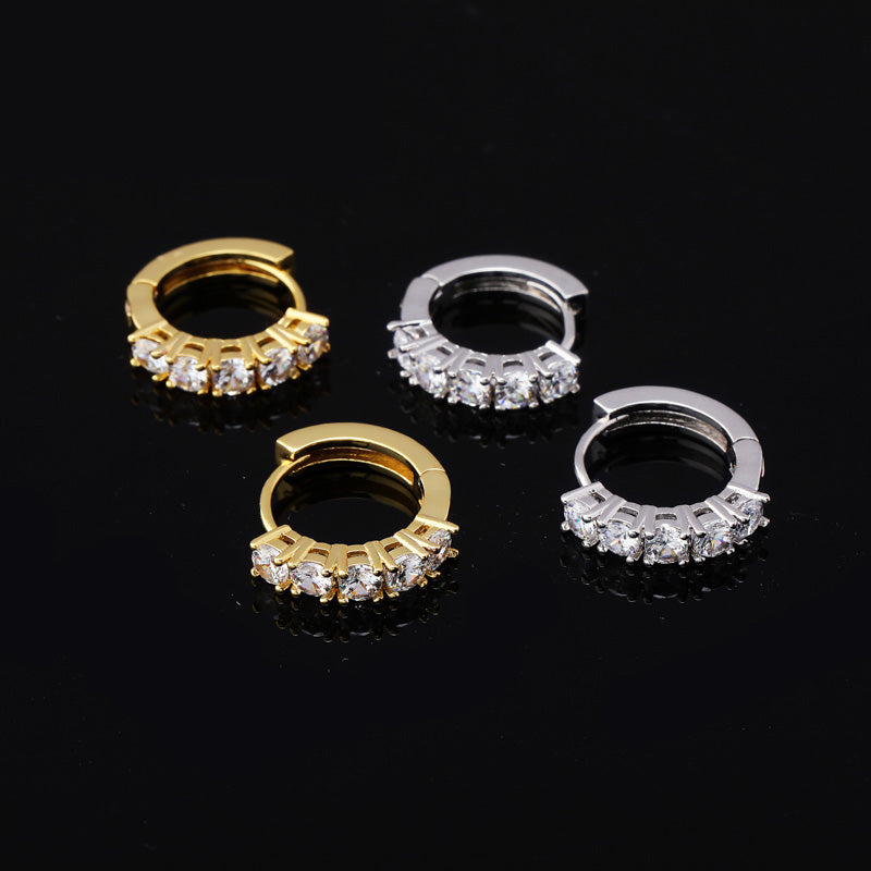 eternity fully iced hoop earrings ifandco shopgld high end luxury jewelry diamond