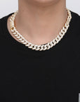 14mm rounded bubble cuban links necklace/bracelet chain 3D diamons vvs ifandco shopgld