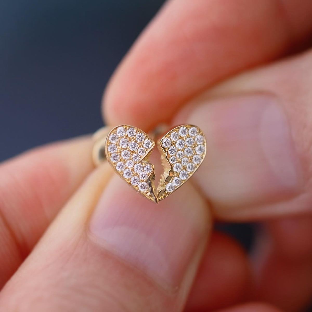 eyefunny broken heart stud earring as seen on jbalvin chain アイファニー EYEFUNNY 高価買取強化中 ブランド買取のRINKAN
