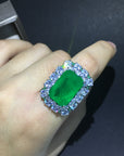 Zambian Emerald Cut Ring engagement rare vvs jeweler diamond tyler the creator playboi carti 