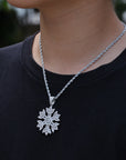 Quavo Gifts Saweetie A $75K Iced Snowflake pendant necklace chain free vvs diamond girl my type