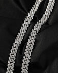 curb cuban link 10mm diamond necklace chain fully iced custom clasp diamond ifandco