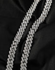 curb cuban link 10mm diamond necklace chain fully iced custom clasp diamond ifandco