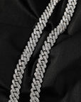 curb cuban link 10mm diamond necklace chain fully iced custom clasp diamond ifandco