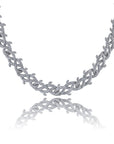 18mm Iced Barbed wire link necklace chain shopgld gold diamond