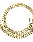 solid special clasp 18mm curb cuban link chain necklace bracelet yellow gold white gold solid silver 925 sterling vermeil