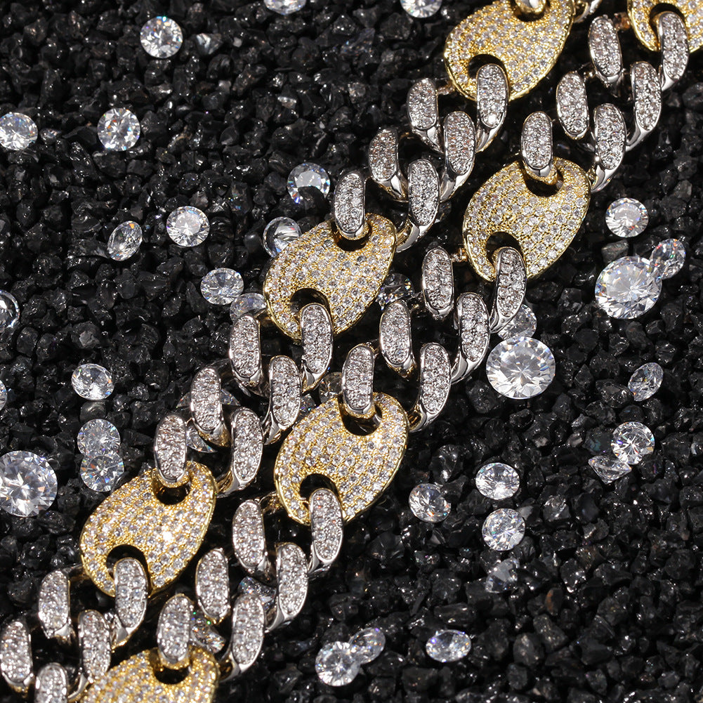 gucci link gg cuban link combo necklace chain diamond gold vvs ifandco shopgld travis scott migos